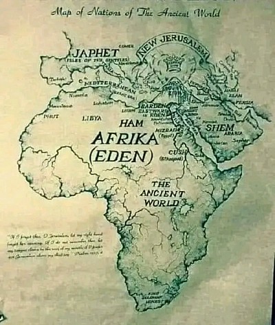 The ancient map of africa